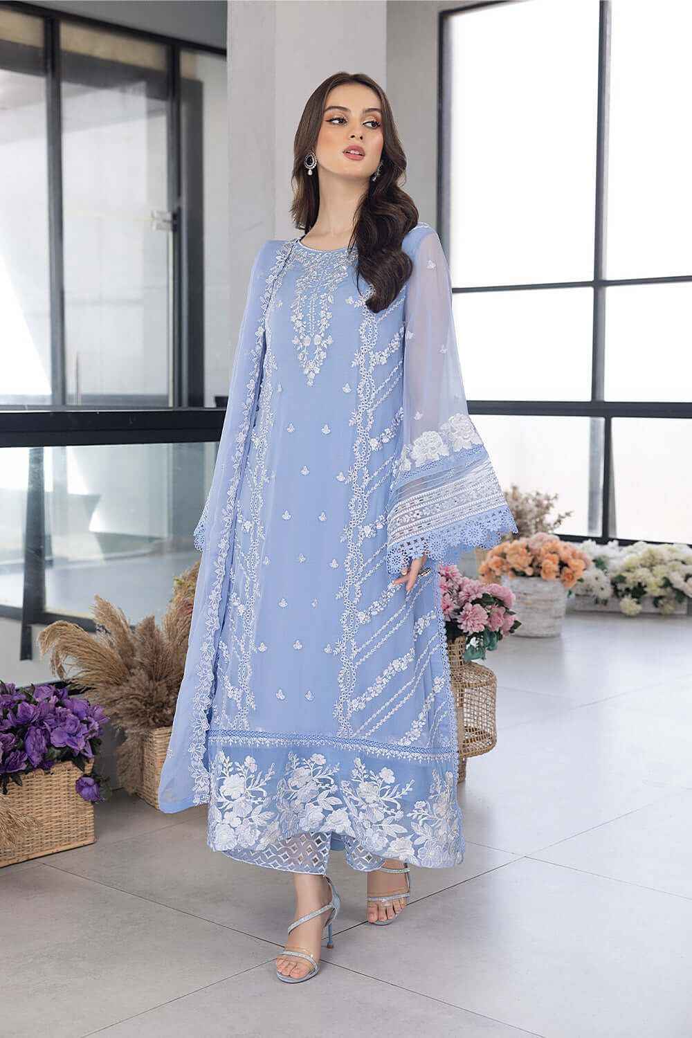 AZURE - 3PC EMBROIDERED LUXURY LAWN SUIT