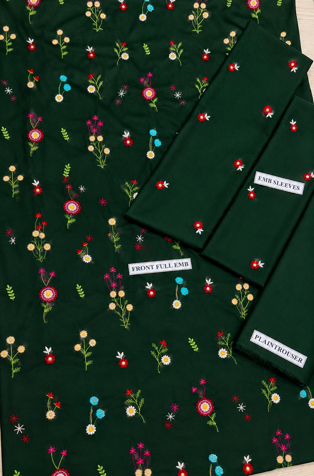 Dhanak 2-Piece Suit Floral Embroidered Unstitched — Winter Collection 2026