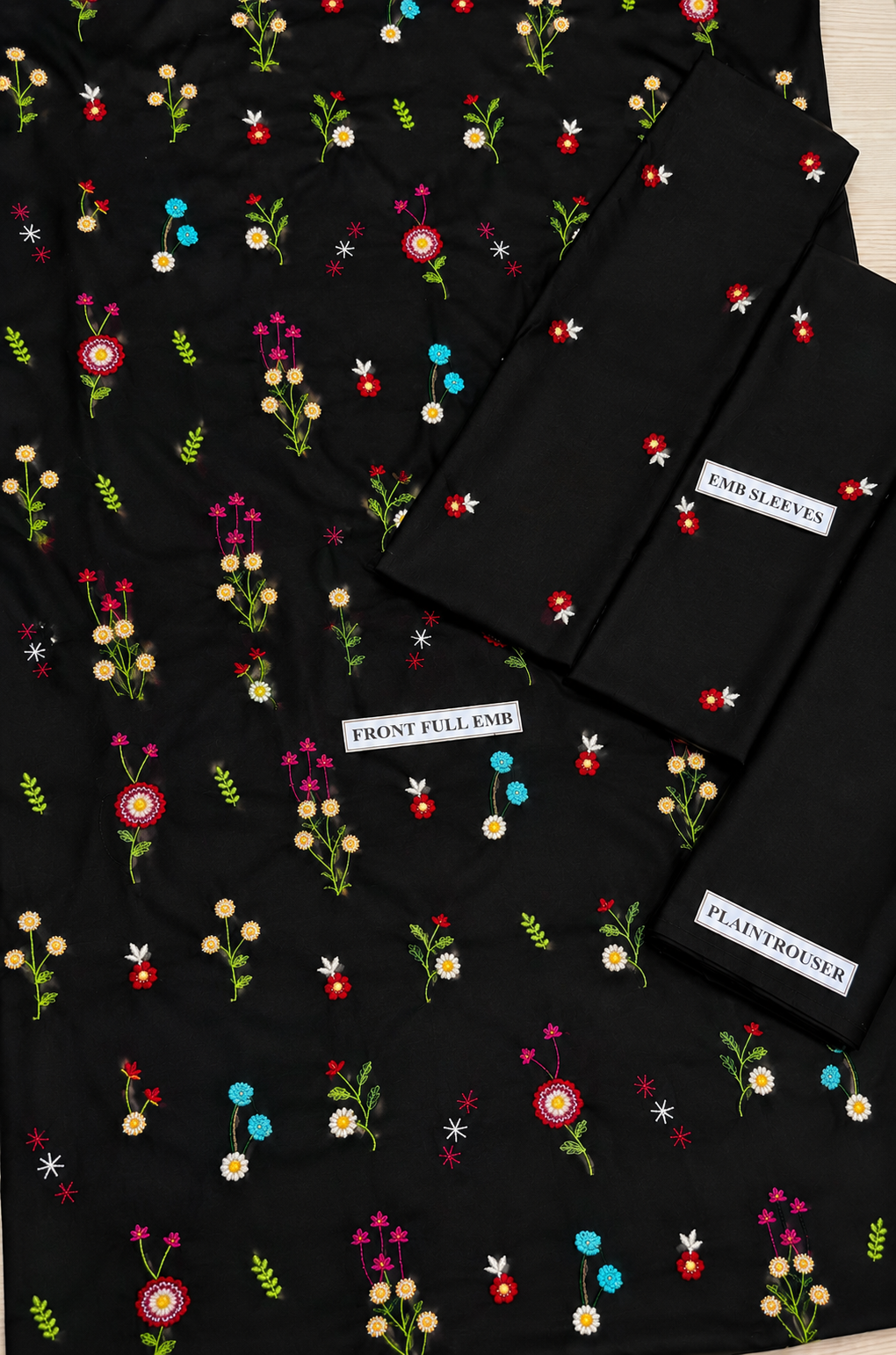Dhanak 2-Piece Suit Floral Embroidered Unstitched — Winter Collection 2026