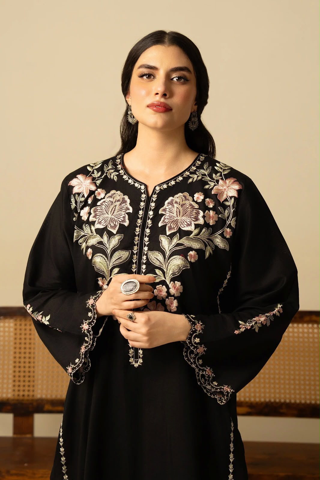 Dhanak 2-Piece Heavy Multi-Head Embroidered Suit – Winter Collection 2026