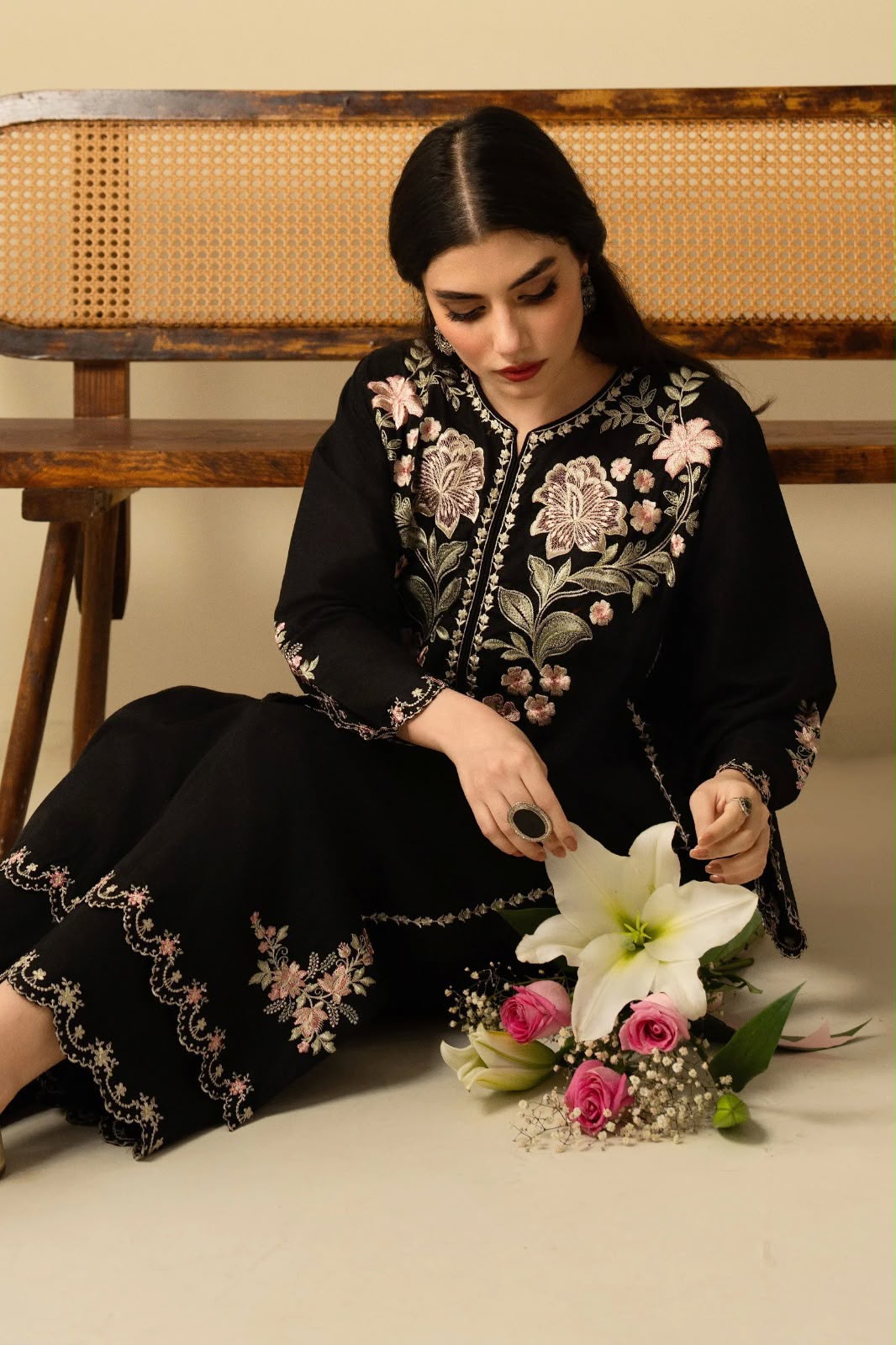 Dhanak 2-Piece Heavy Multi-Head Embroidered Suit – Winter Collection 2026