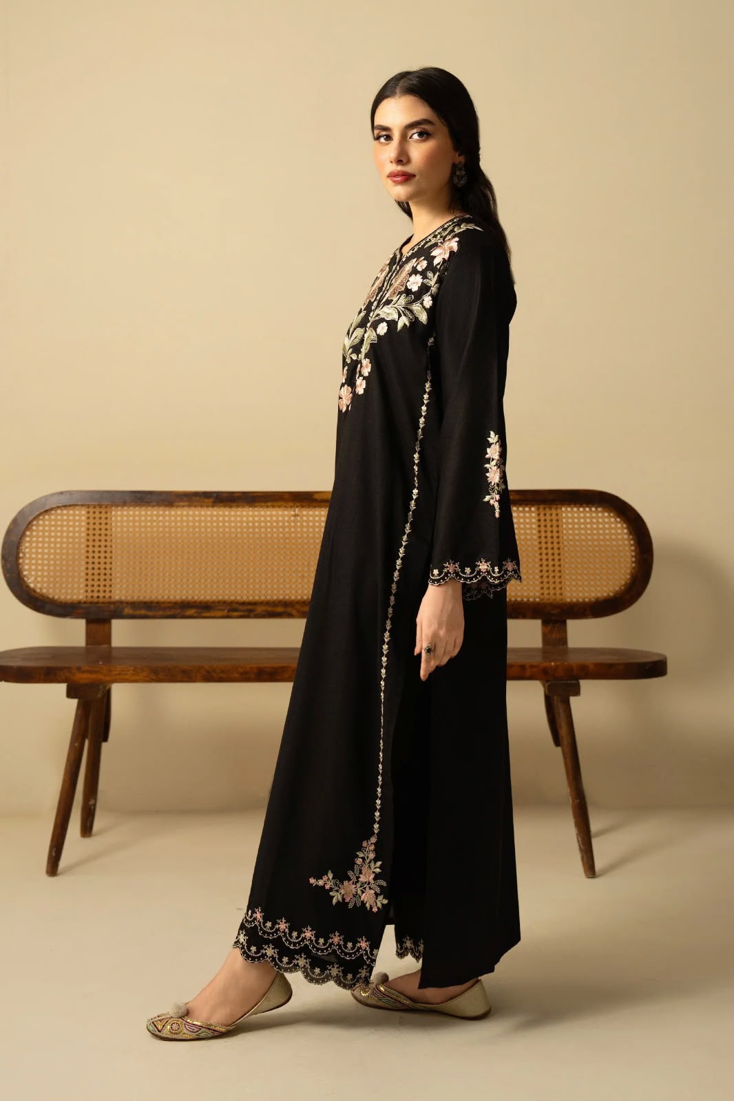 Dhanak 2-Piece Heavy Multi-Head Embroidered Suit – Winter Collection 2026