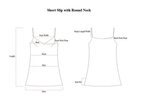 Round Neck Off White Basic Slip