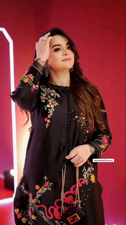 Dhanak 2 Piece Floral Embroidered Suit Black - view 4