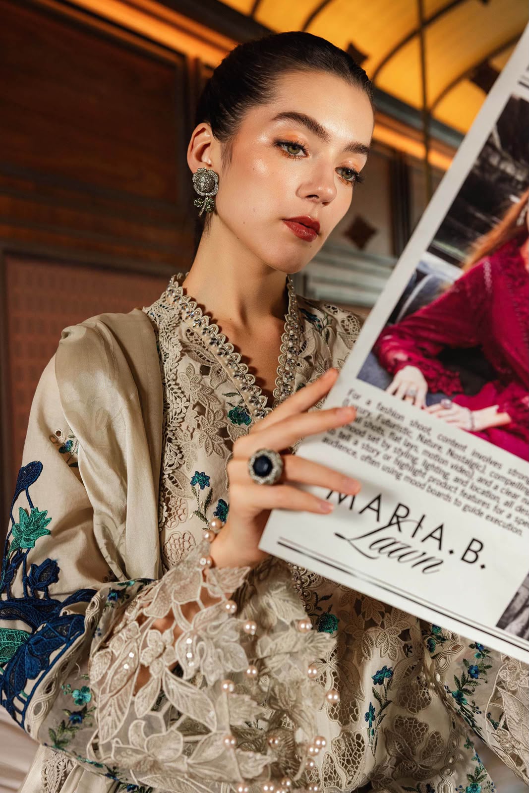 Beige Dhanak 3-Piece Suit Multi-Head Heavy Chikankari Embroidered with Luxury Embroidered Shawl Dupatta Unstitched — Winter Collection 2026