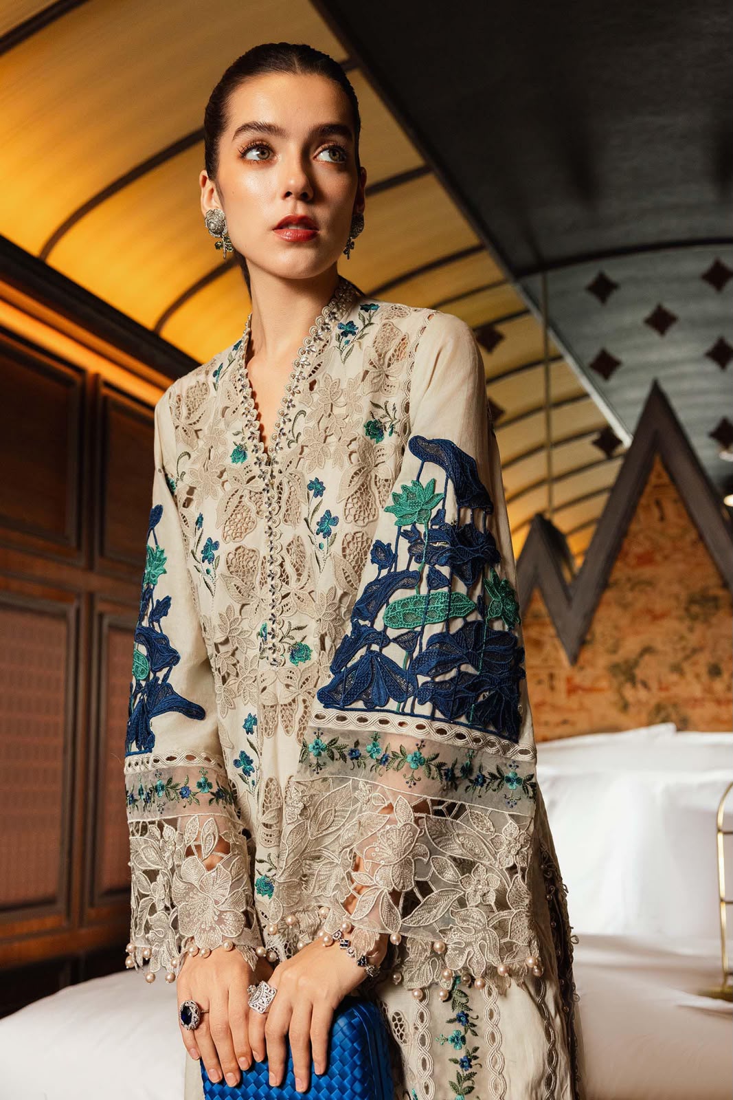 Beige Dhanak 3-Piece Suit Multi-Head Heavy Chikankari Embroidered with Luxury Embroidered Shawl Dupatta Unstitched — Winter Collection 2026