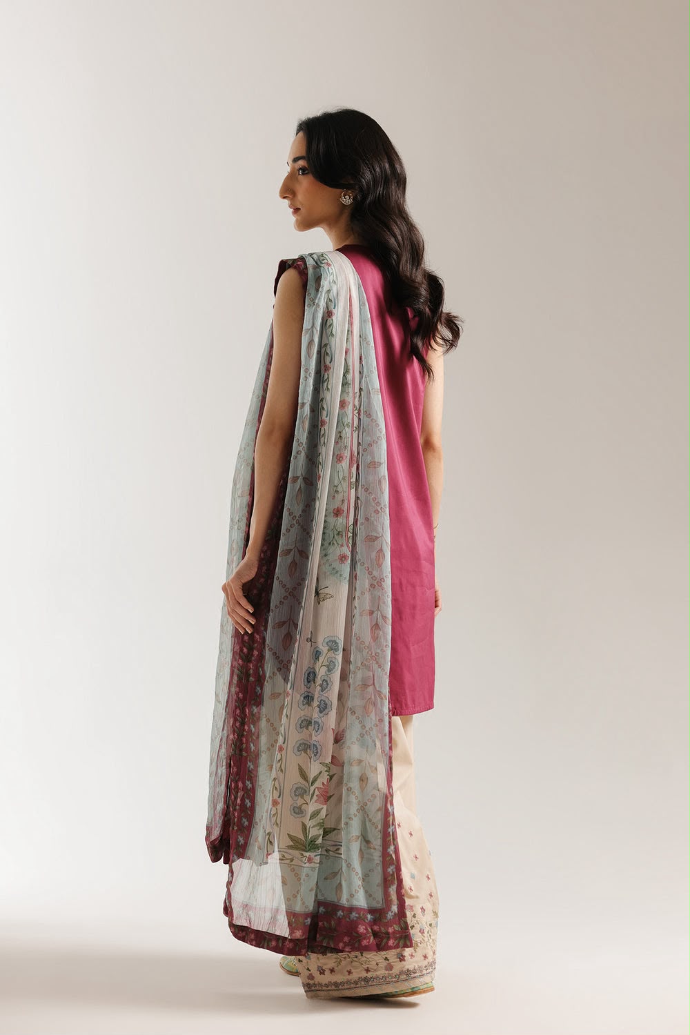 Maroon Dhanak 3-Piece Suit Full Heavy Multi-Head Embroidered with Digital Printed Woolen Shawl Unstitched — Winter Collection 2026