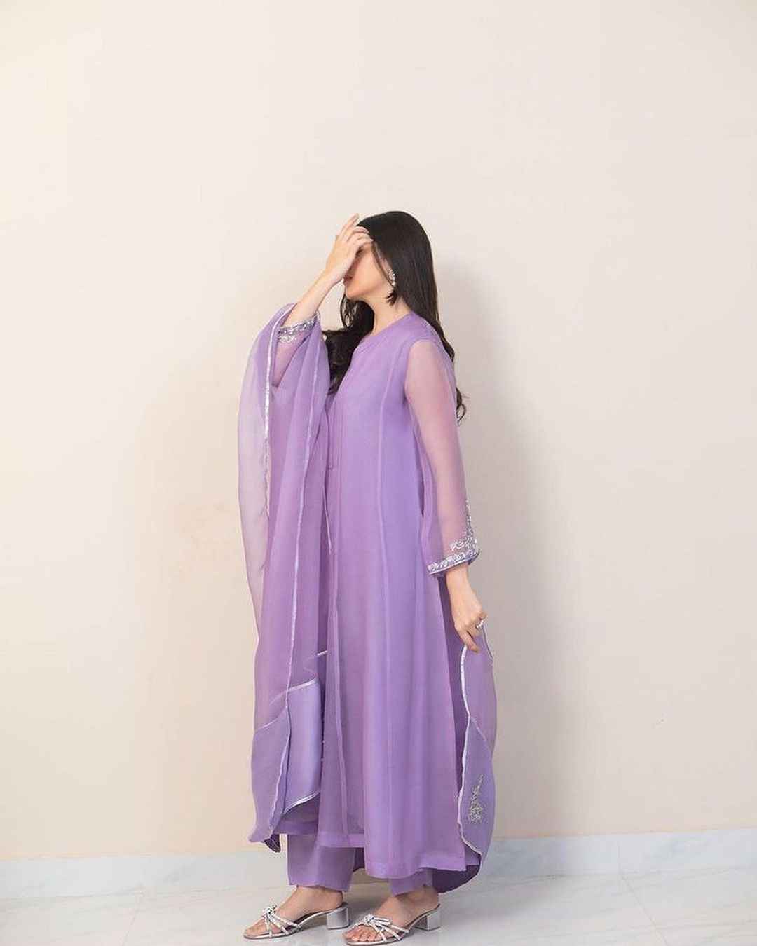 ATM26101 | Designer Organza 3 Piece Zuana Lilac