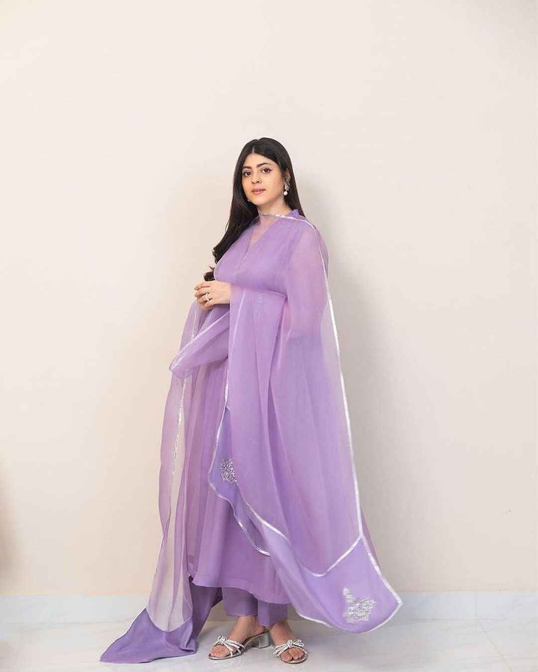 ATM26101 | Designer Organza 3 Piece Zuana Lilac
