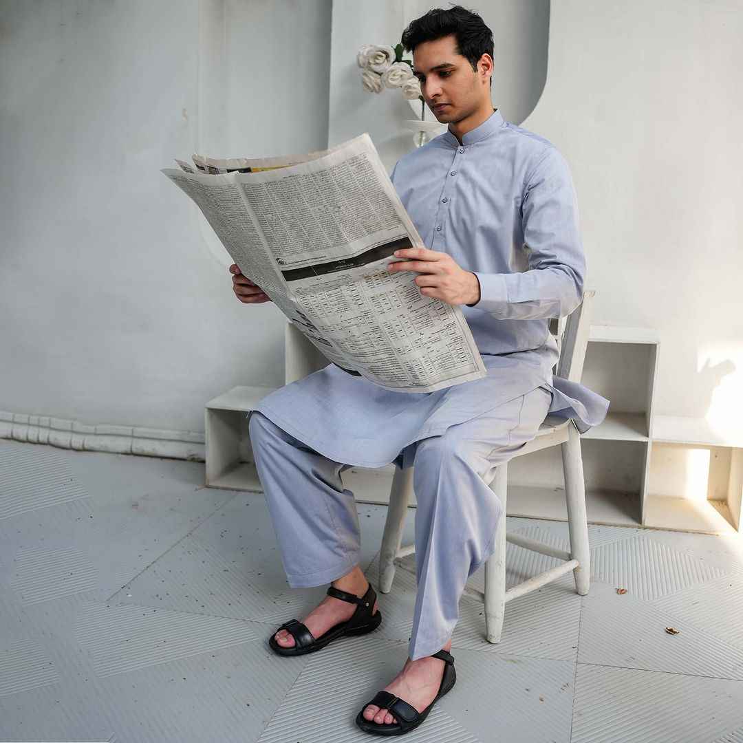 ATM26097 | Steel Grey Shalwar Kameez
