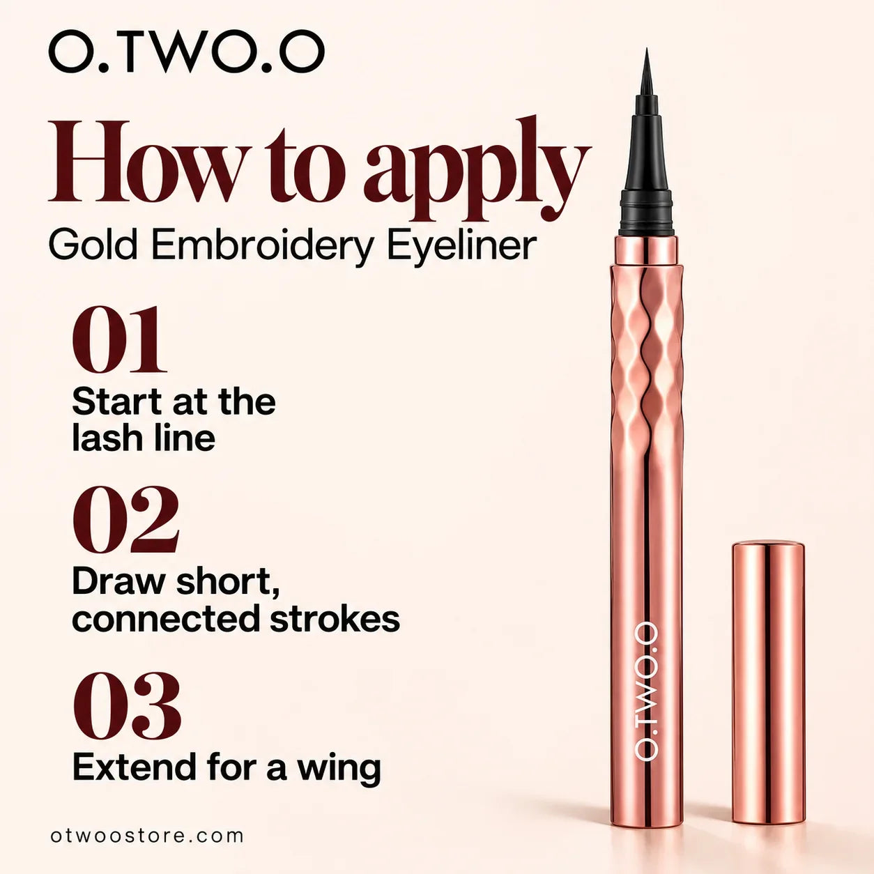 O.TWO.O Gold Embroidery Eyeliner