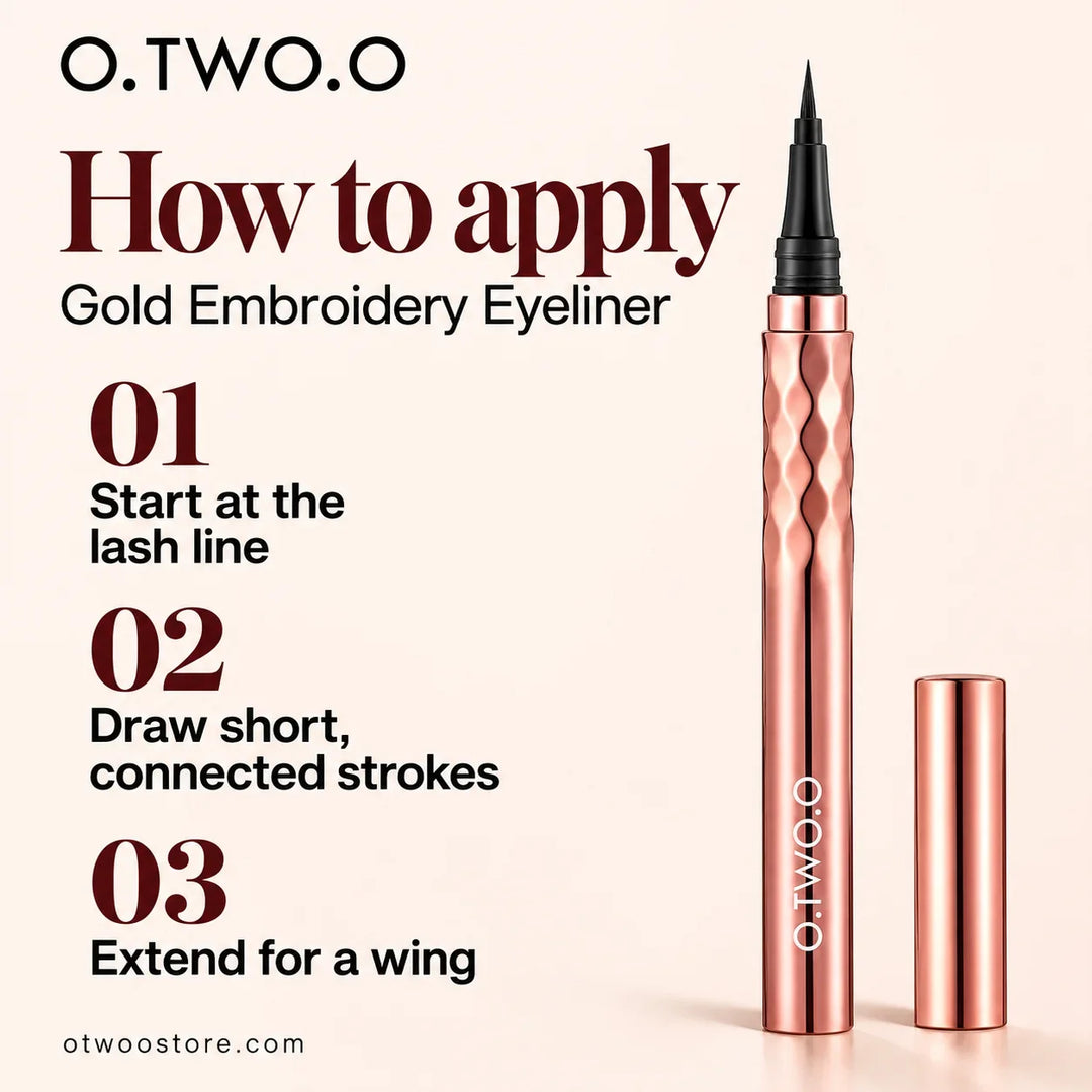 O.TWO.O Gold Embroidery Eyeliner