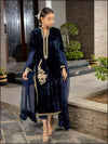 3 Piece  Handmade Velvet Readymade Suit With Net Dupatta 199