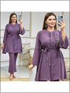 2 Piece Grip Solid Colors Readymade Suit With Handwork 27749