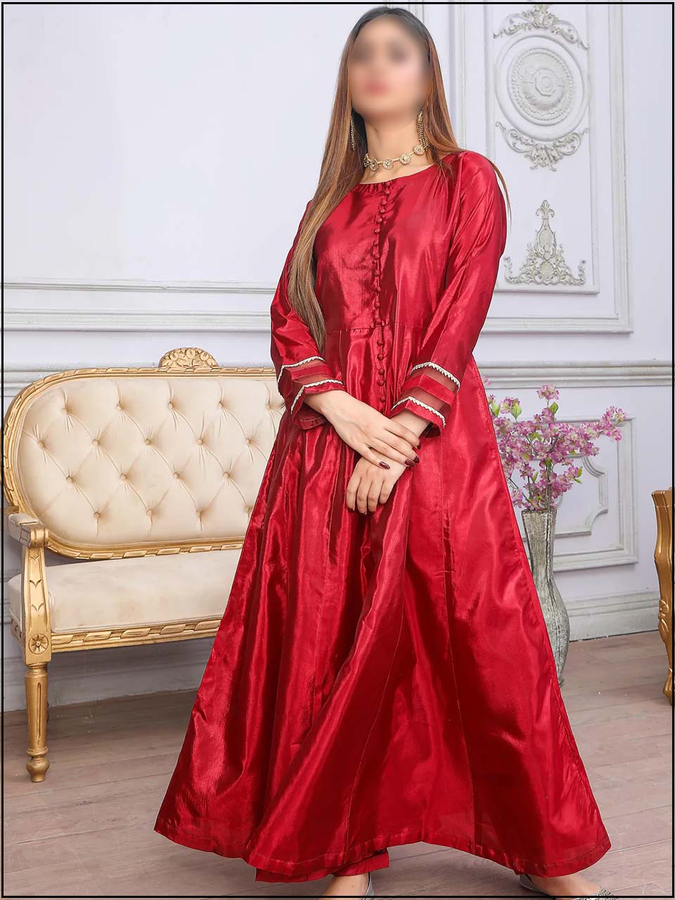 2 Piece Silk Readymade Suit 096