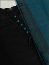 3 Piece Black Linen Readymade Suit With Teal Net Dupatta 139
