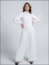 White Readymade Georgette Jumpsuit 118