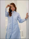 2 Piece Silk Readymade Suit With Loops Buttons 184