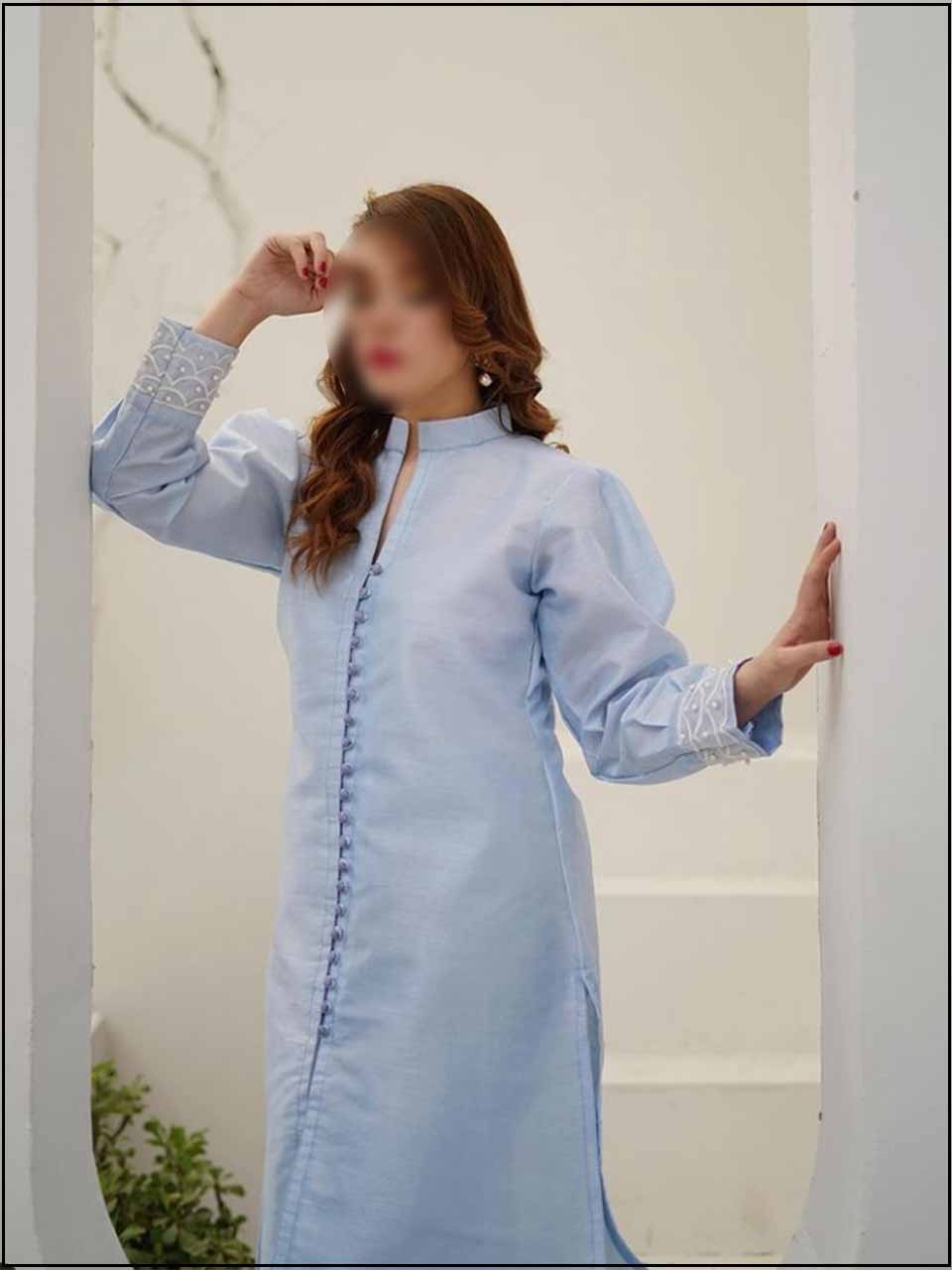 ATM2022184 | 2 Piece Silk Readymade Suit With Loops Buttons 184